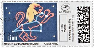 Stamp, Leo. Lion, Personalized and Private Mail Stamps,  , Zodiac