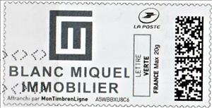 Stamp, Blanc Miquel Immobilier, Personalized and Private Mail Stamps,  , Building Industry
