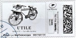 Stamp, Post Bike Utile No 6 Velo Facteur, Personalized and Private Mail Stamps,  , Bicycles, Postal Traffic