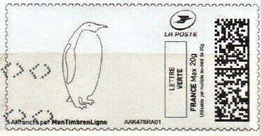 Stamp, Penguin, Personalized and Private Mail Stamps,  , Birds, Penguins