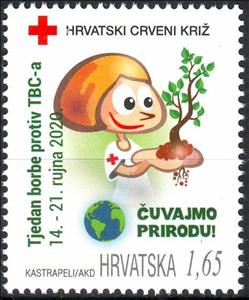 Stamp, Red Cross : Let's Preserve Nature, Croatia,  , Environment Protection, Red Cross and Red Crescent