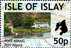 Stamp, Islay Villages, Port Askaig, Cinderellas,  , Buildings