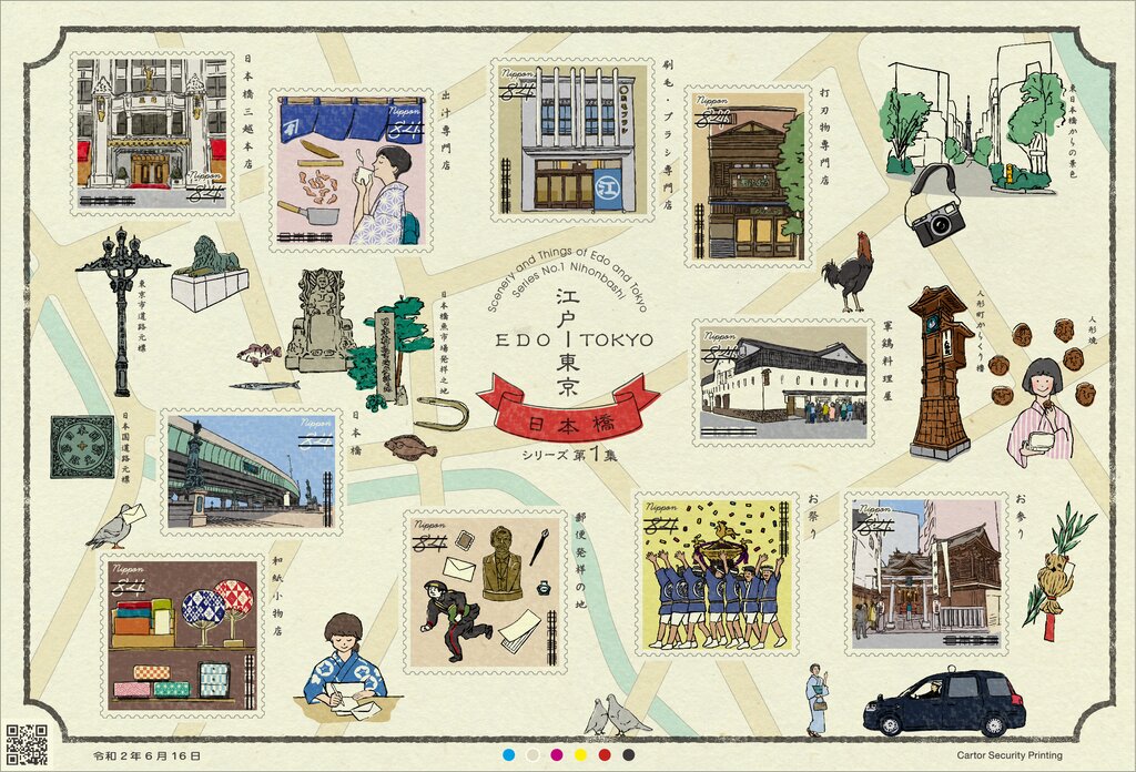 Scenes and Things of Tokyo-Edo I : Nihonbashi