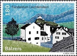 Stamp, Hamlet of Mäls, Balzers, Liechtenstein,  , Townscapes / City Views