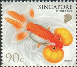 Stamp, Bubble Eye (2020B Reprint), Singapore,  , Animals (Fauna), Fishes
