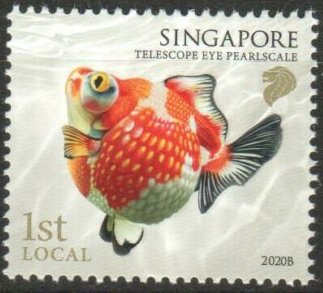Stamp, Telescope Eye (2020B Imprint), Singapore,  , Animals (Fauna), Fishes