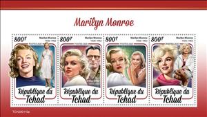 Mini Sheet, Marilyn Monroe, Chad,  , Actors, Famous People