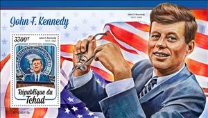 Souvenir Sheet, John F. Kennedy, Chad,  , Famous People, Politicians