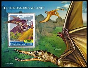 Souvenir Sheet, Tapejara wellnhoferi, Chad,  , Animals (Fauna), Dinosaurs, Prehistorical Animals, Prehistory, Reptiles