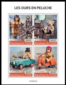 Mini Sheet, Teddy Bears, Chad,  , Teddy Bears, Toys