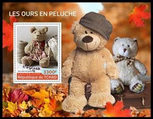 Souvenir Sheet, Teddy Bears, Chad,  , Teddy Bears, Toys