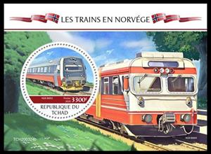 Souvenir Sheet, Nsb Bm92, Chad,  , Railways
