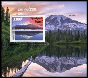 Souvenir Sheet, Mount Fuji, Chad,  , Mountains, Volcanos