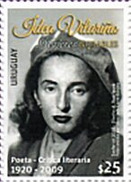Stamp, Idea Vilariño, Poet, Uruguay,  , Authors, Famous People, Literary People (Poets and Writers), Literature, Women